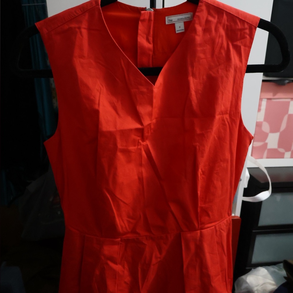 GAP Bold Red V-Neck Dress